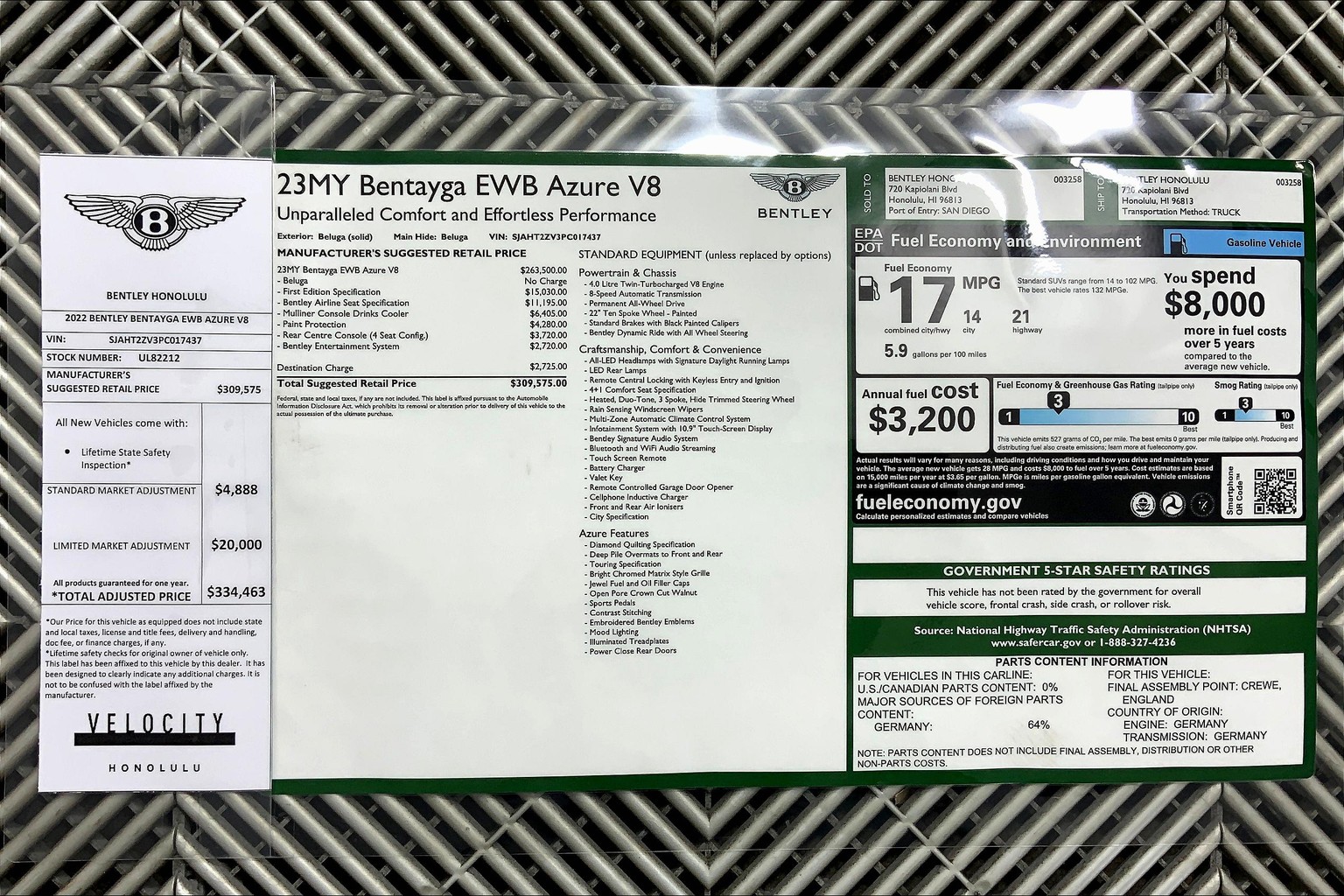 New 2023 Bentley Bentayga EWB Azure First Edition 4D Sport Utility 